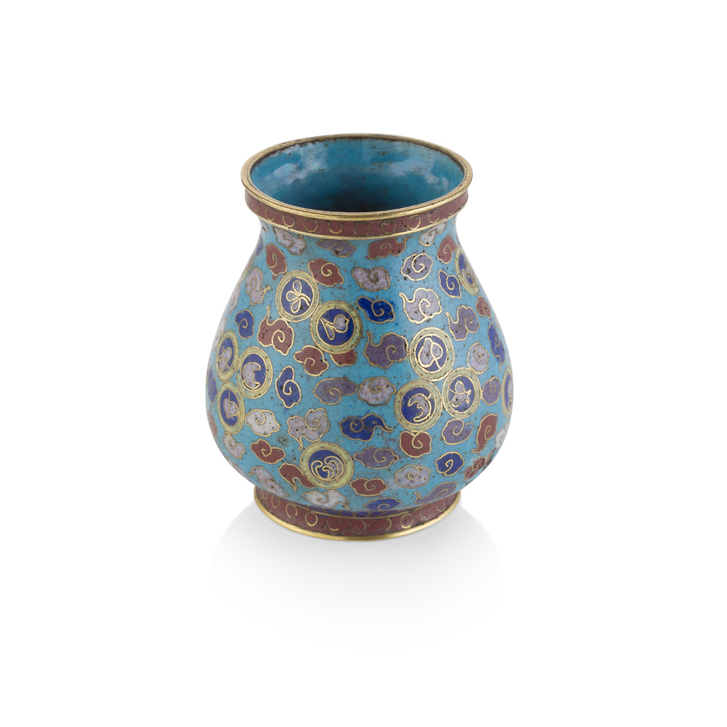 SMALL CLOISONNÉ ENAMEL VASE