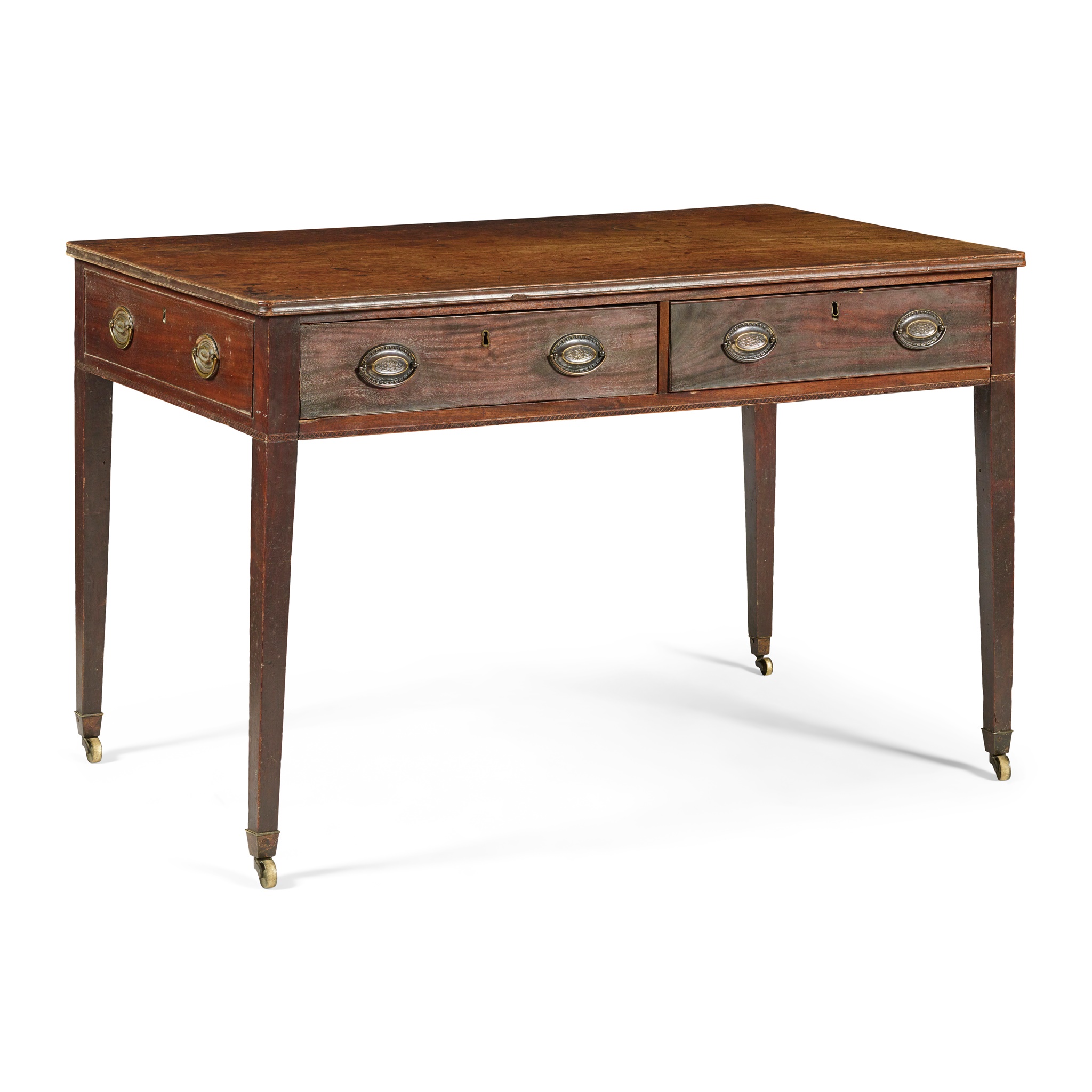 GEORGE III MAHOGANY LIBRARY TABLE