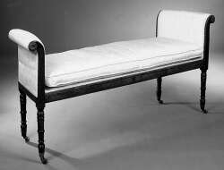 A Regency simulated rosewood window seat