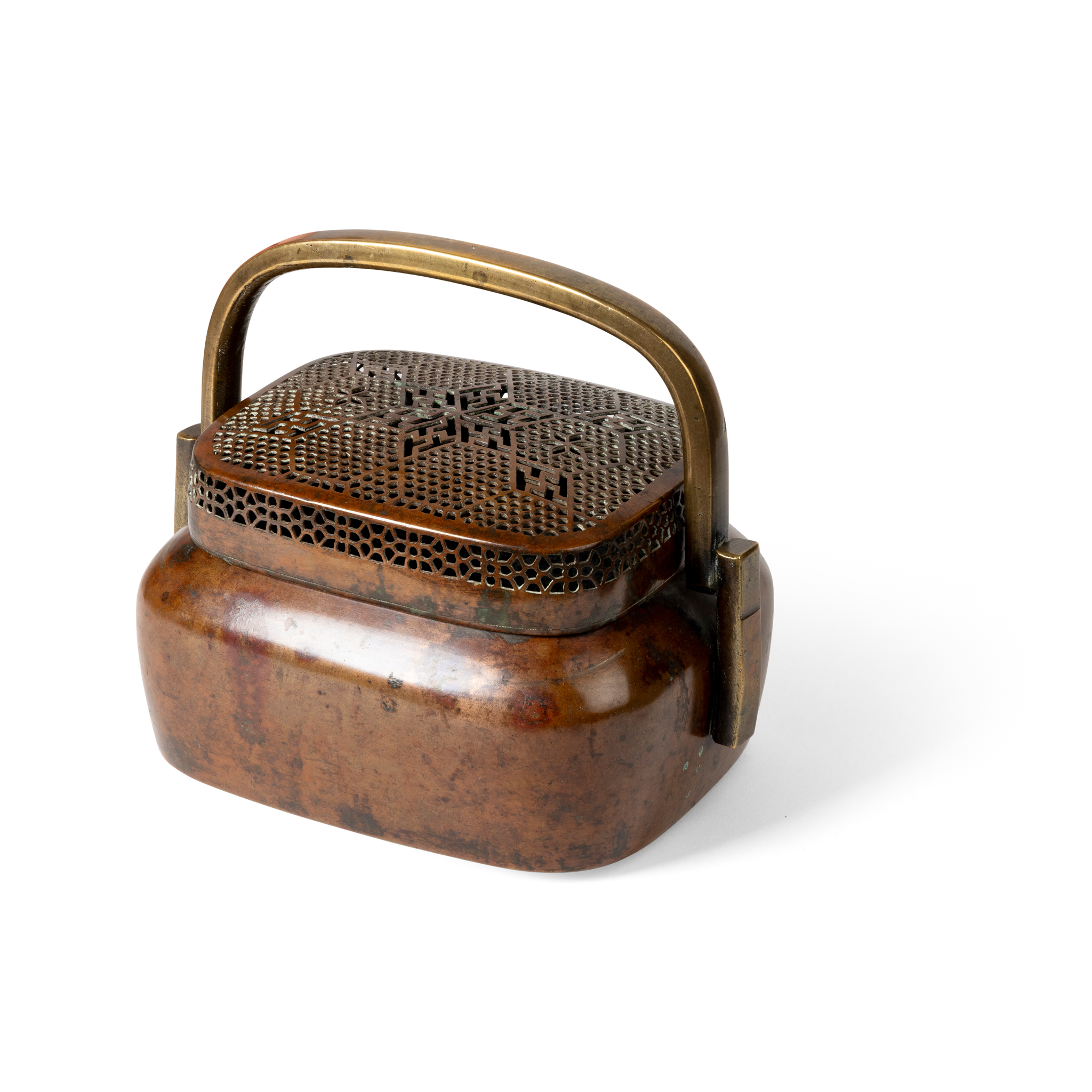 CHINESE BRONZE HAND WARMER