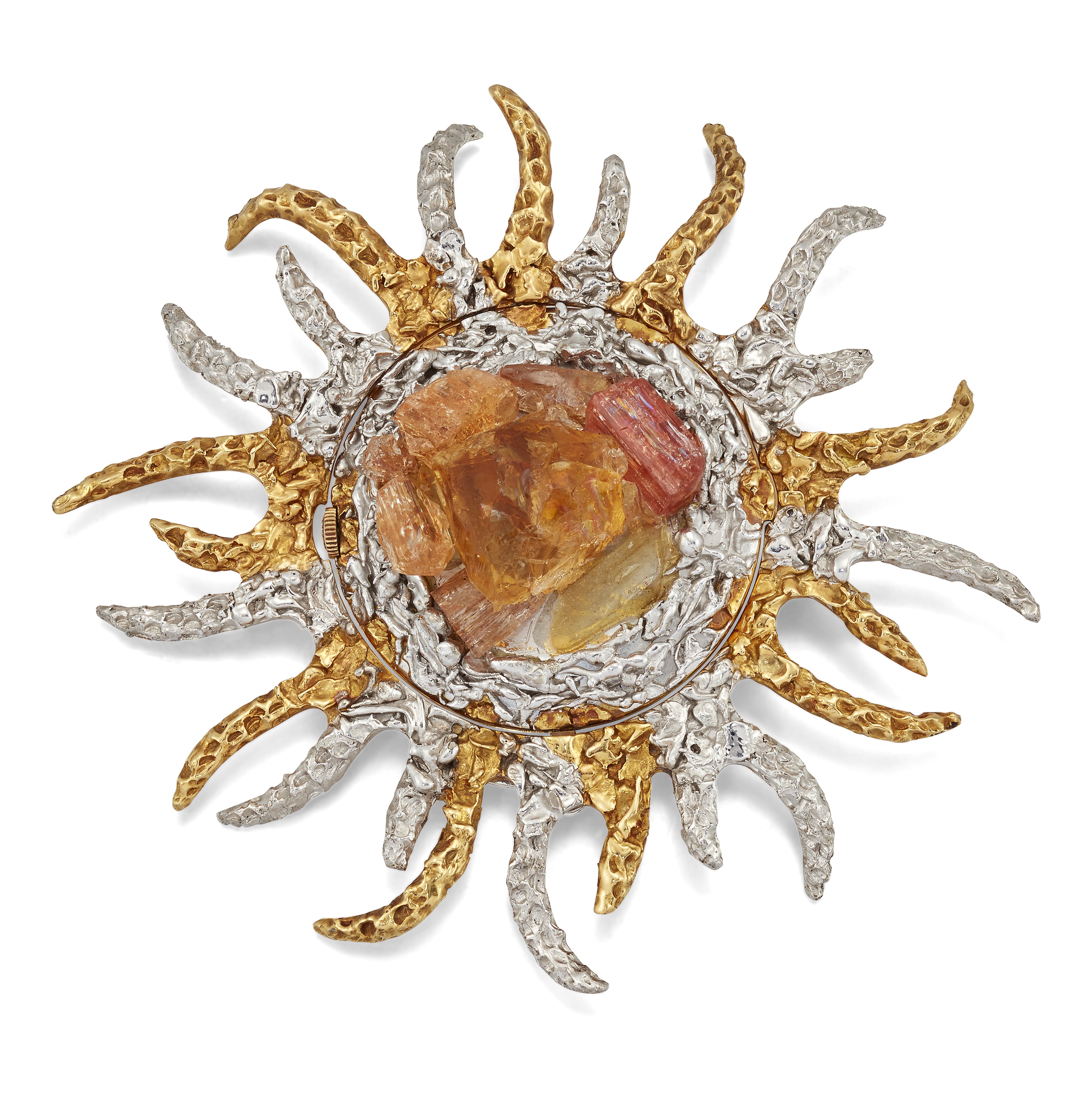 A topaz watch pendant/brooch, by Corum and John Donald, 1969