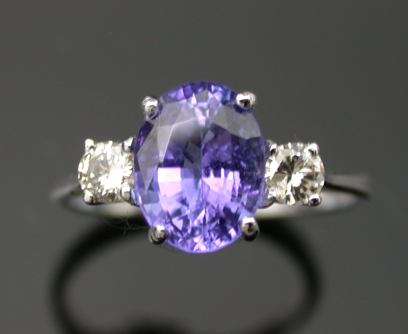 A tanzanite and diamond ring,