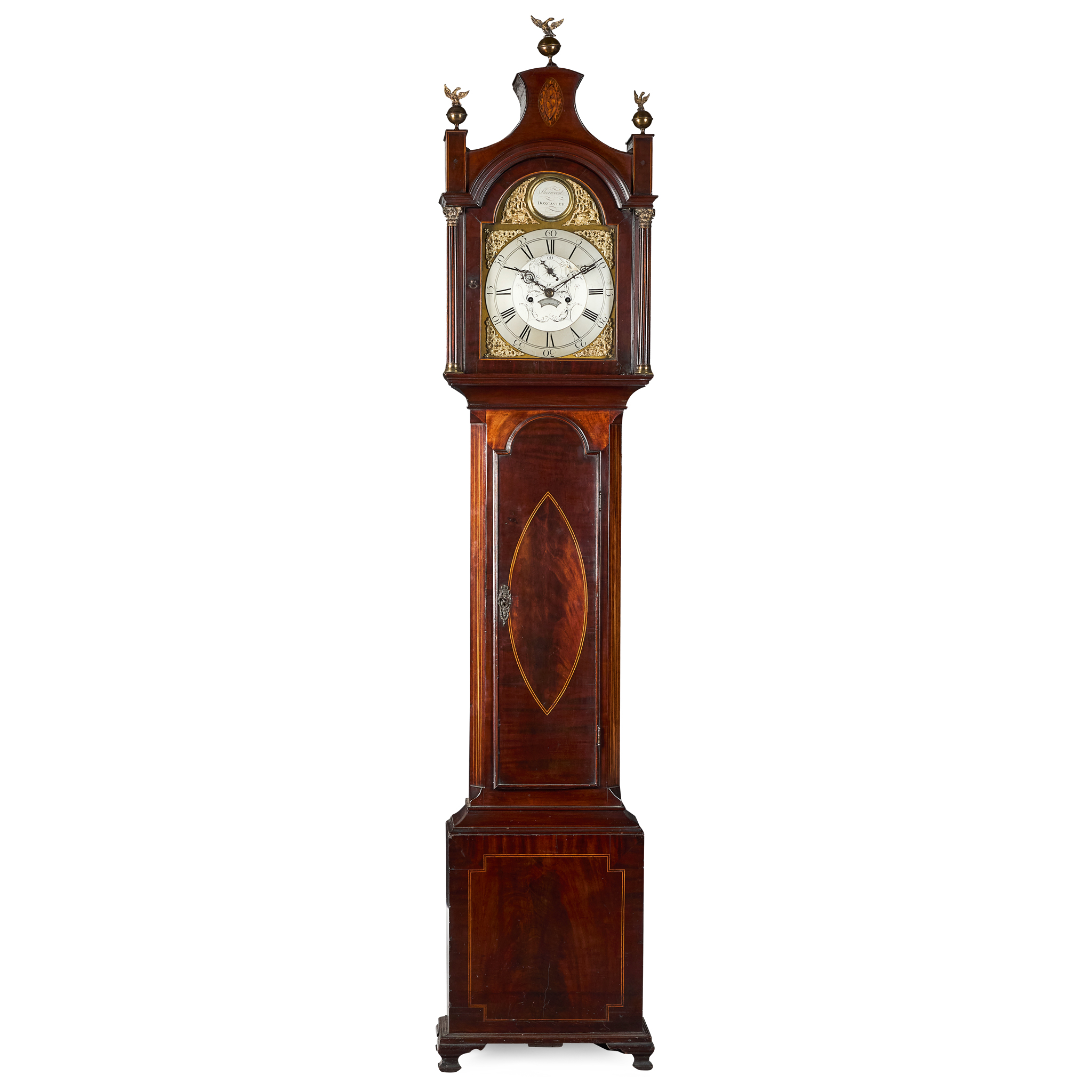 GEORGE III MAHOGANY LONGCASE CLOCK, BY THOMAS SHERWOOD, DONCASTER