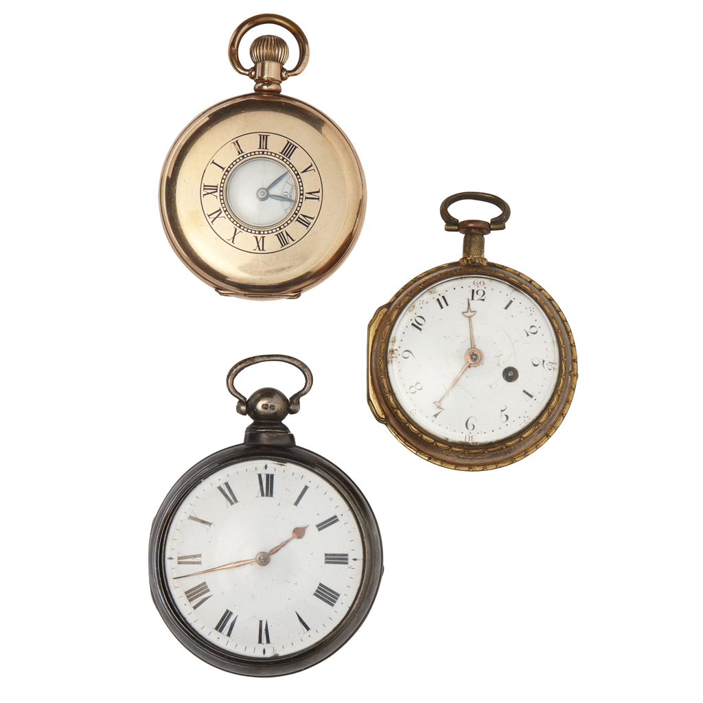 A large gilt cased striking verge pocket watch, Johan Michael Baur Fritberg