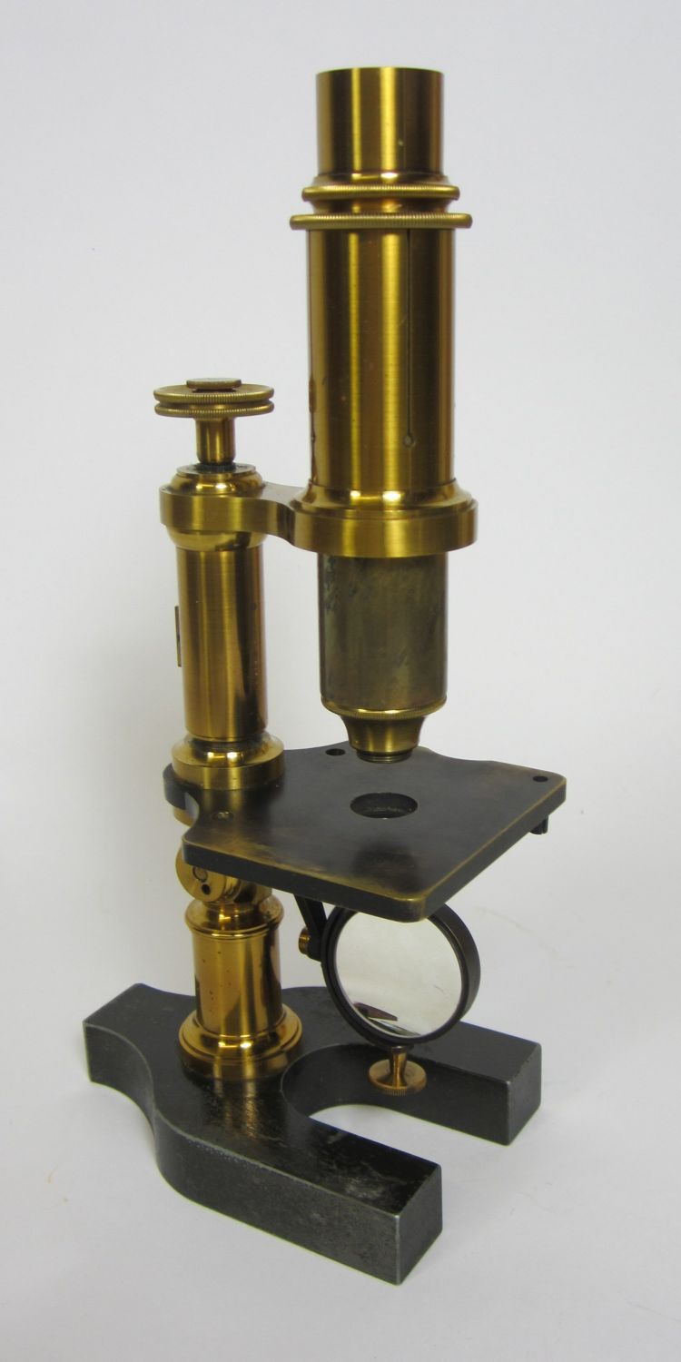 CASED BRASS MICROSCOPE