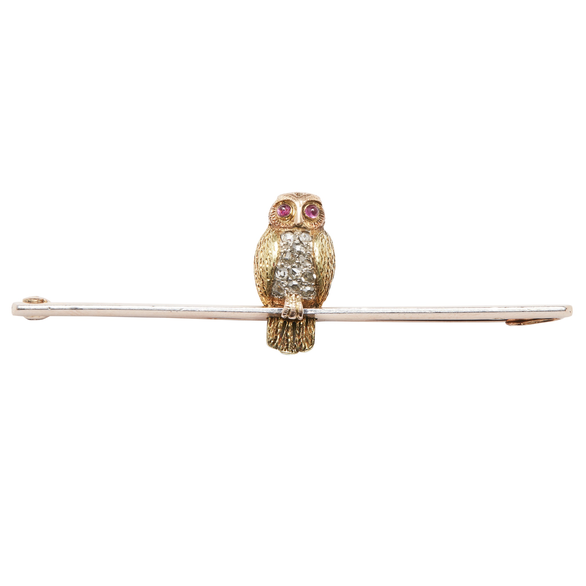 A multi-gem set bar brooch