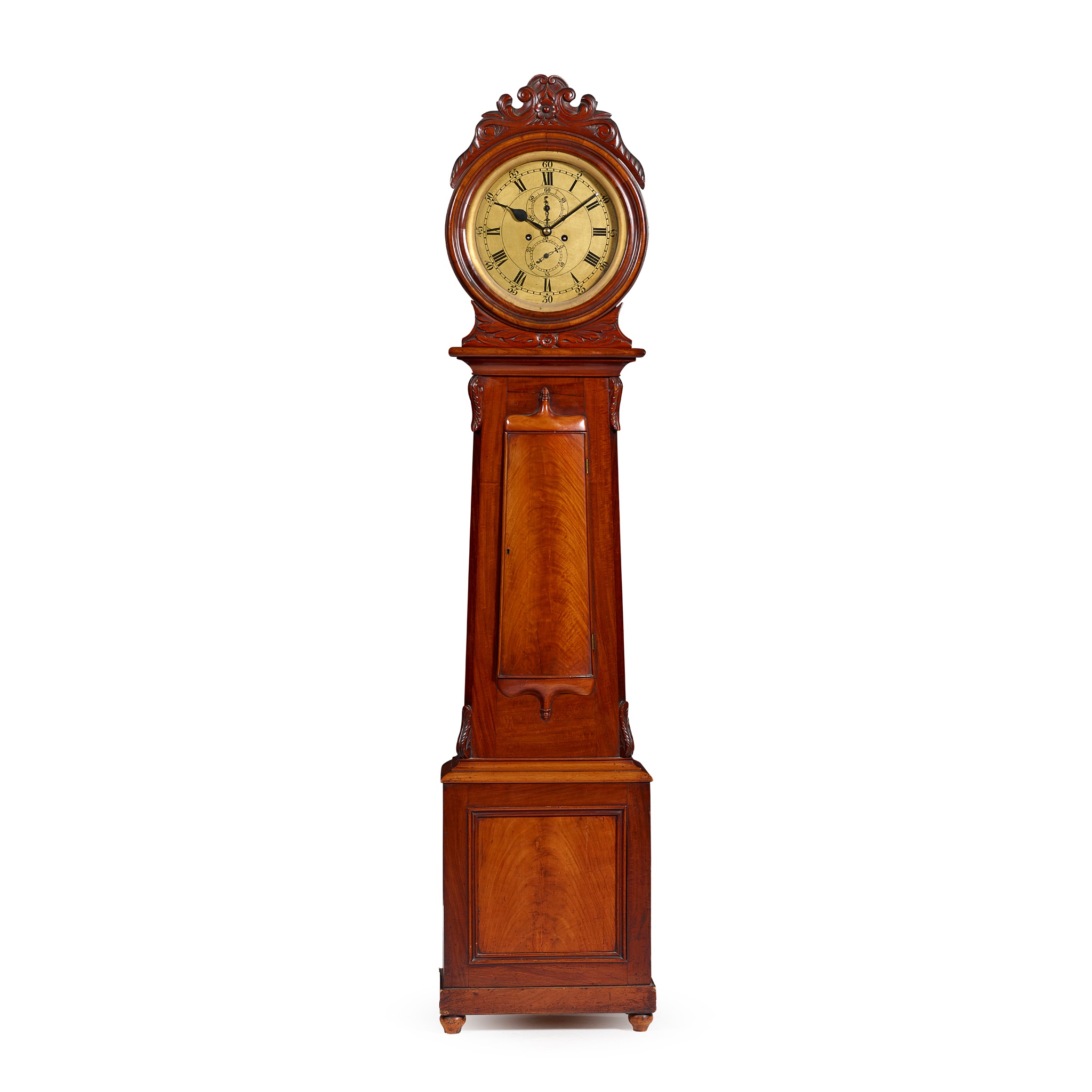 WILLIAM IV MAHOGANY DRUMHEAD LONGCASE CLOCK