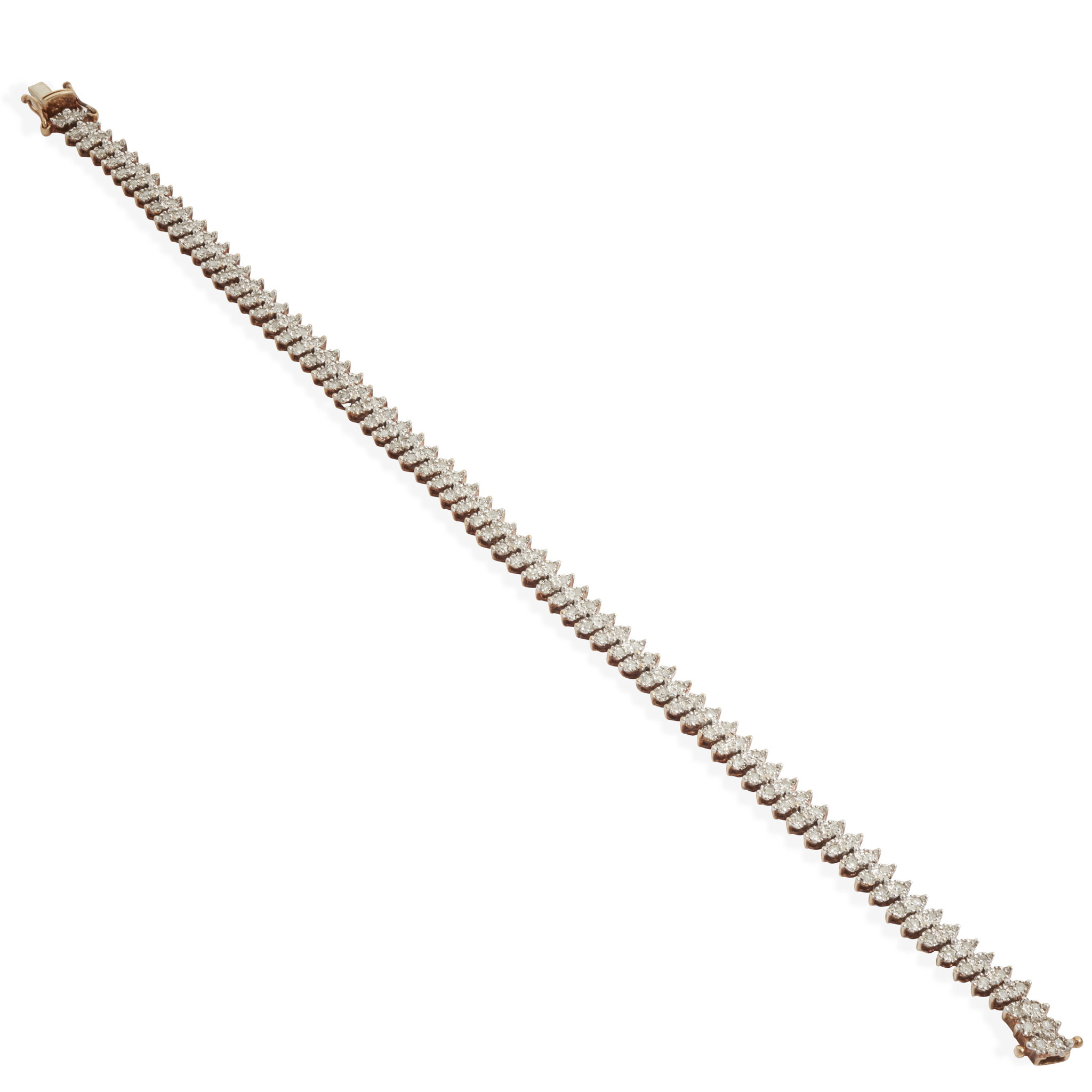 A 9ct gold diamond bracelet