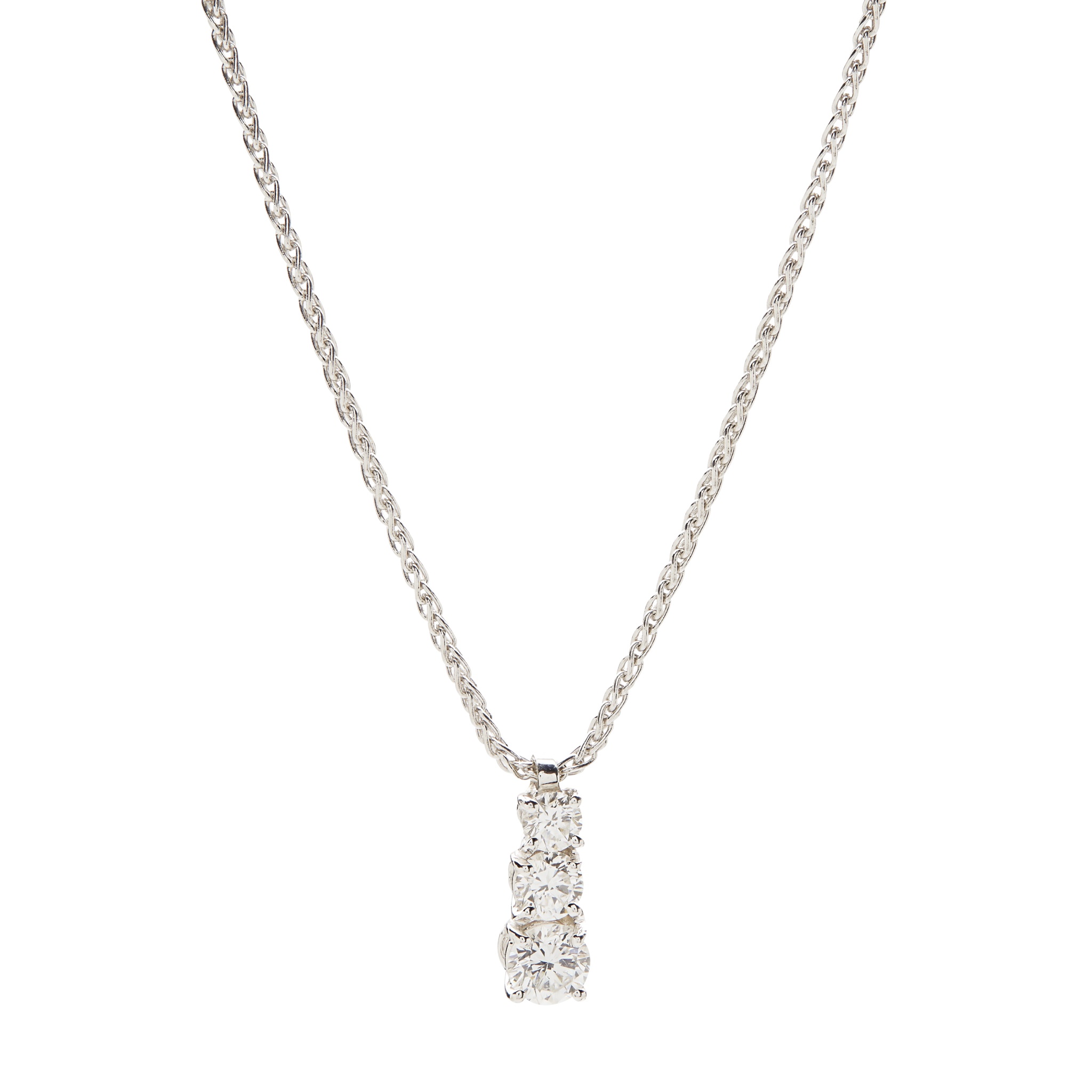 A diamond set pendant necklace