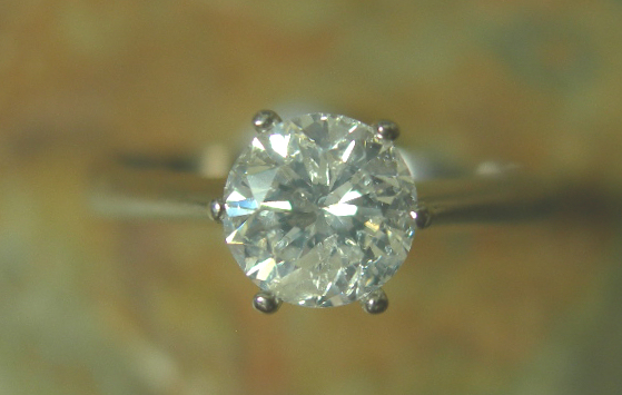 A diamond single-stone ring,