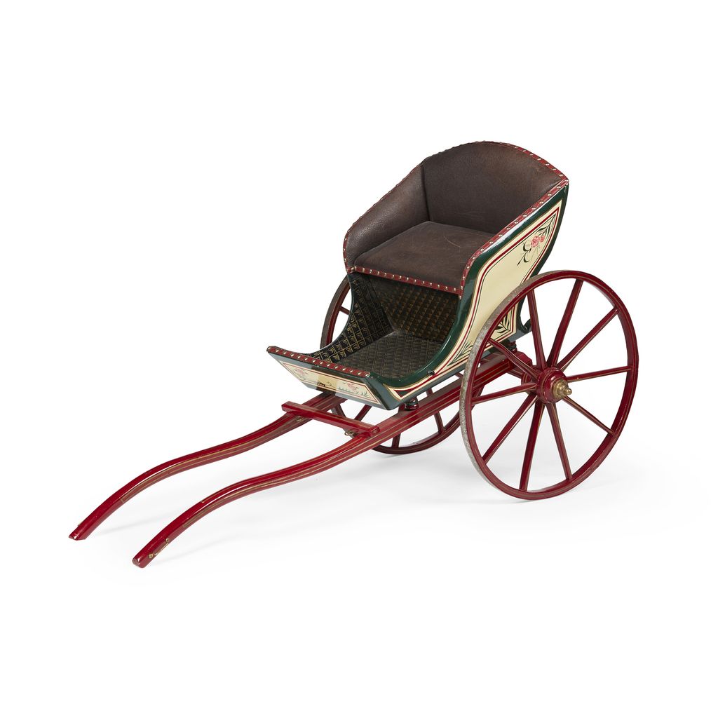 VICTORIAN PAINTED DOG CART