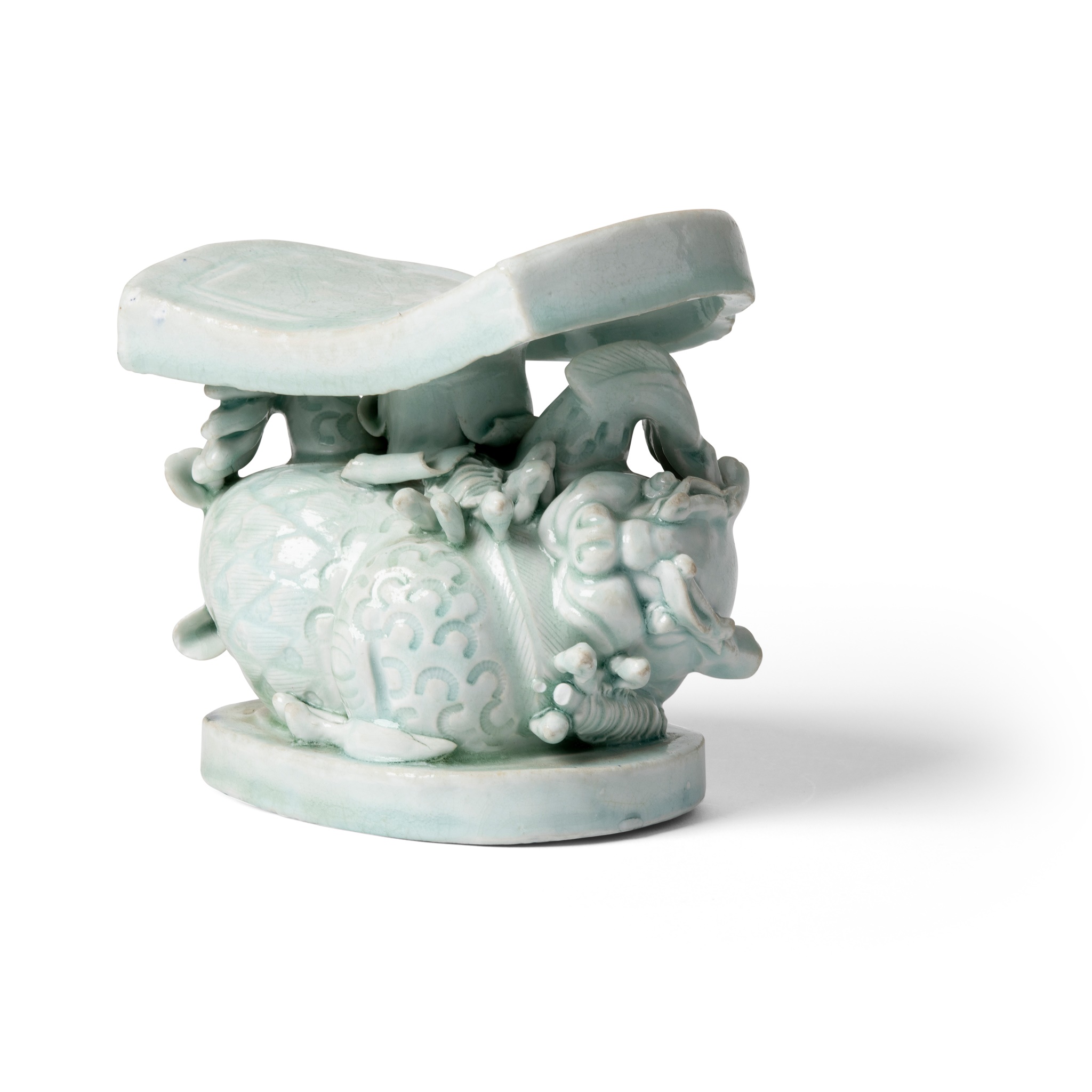 CHINESE QINGBAI 'DOUBLE-MAKARA' PILLOW