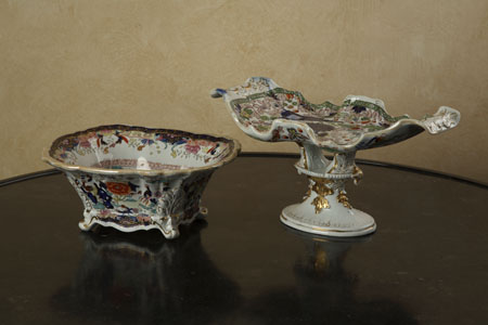 A 19th century Masons Patent Ironstone China comport