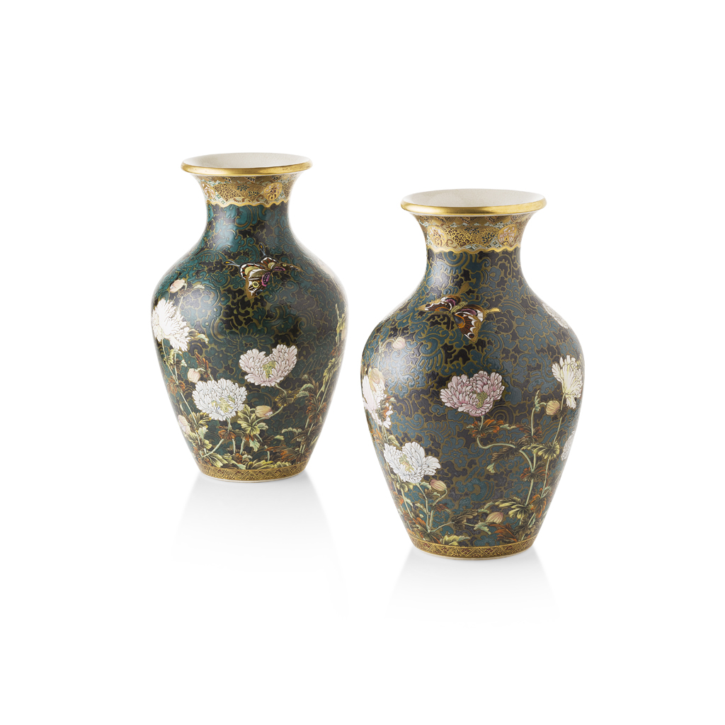 PAIR OF SATSUMA MILLEFLEUR VASES