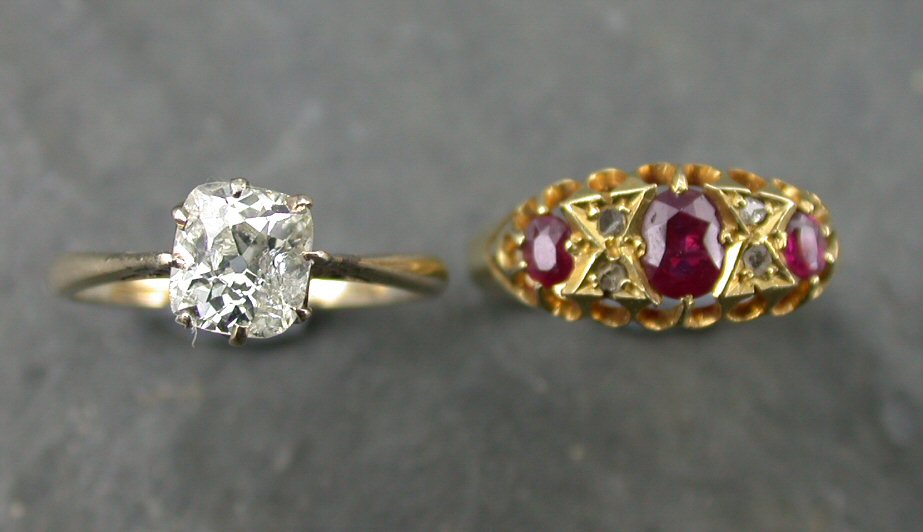 A solitaire diamond ring,