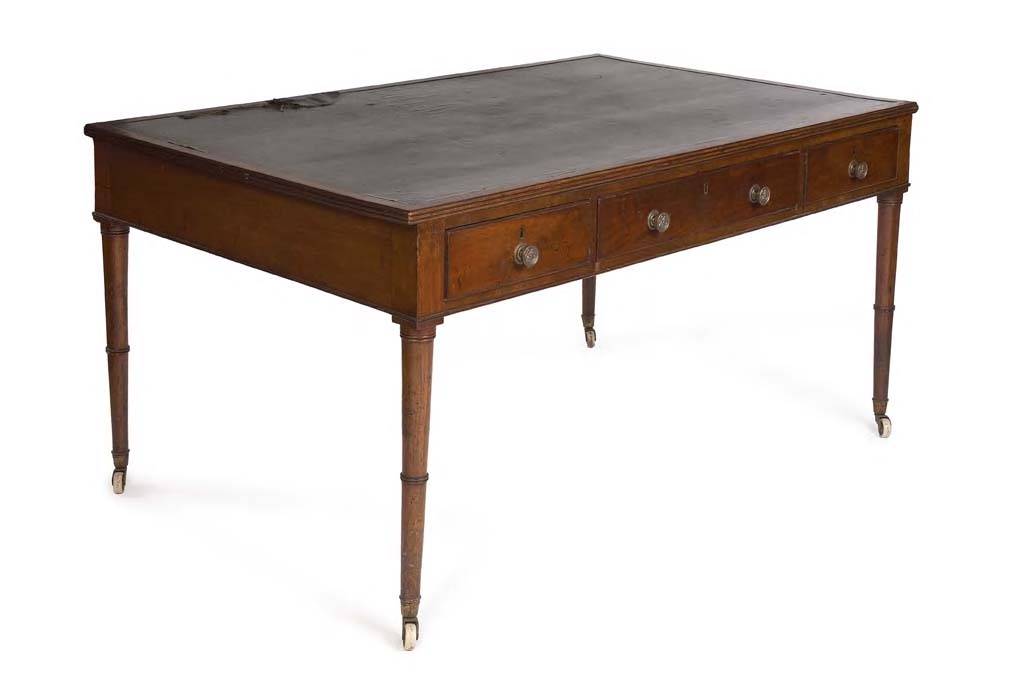 A large Regency mahogany partner's writing table,