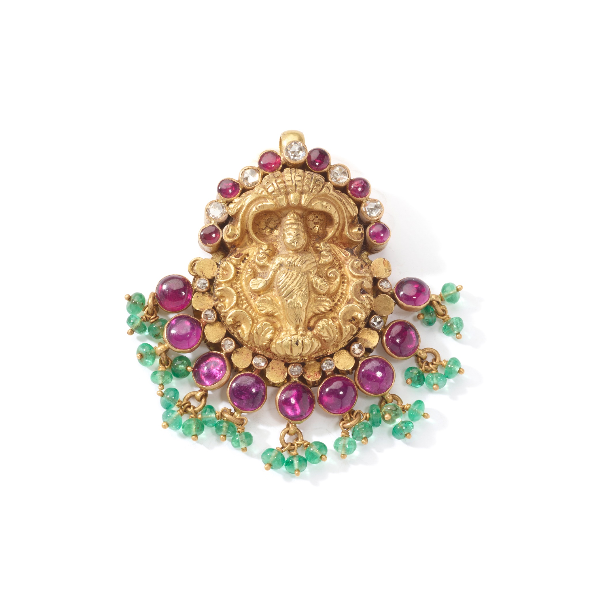 An Indian gem-set pendant