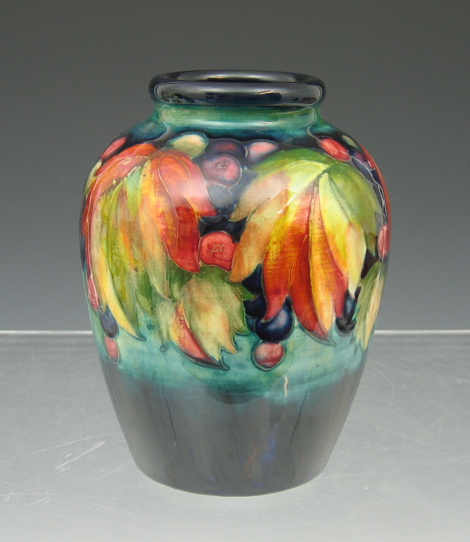 A Moorcroft flambe vase,