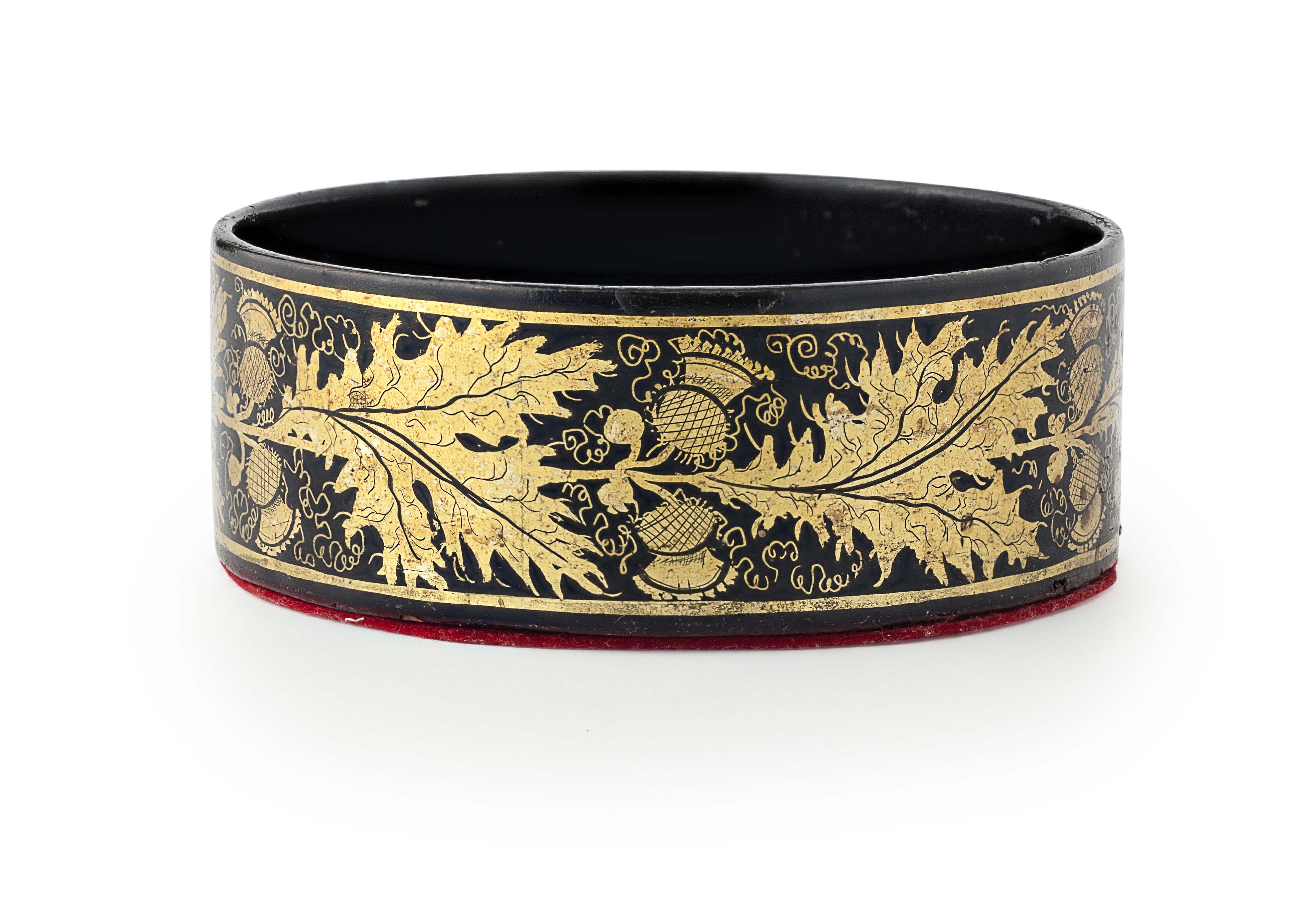 A PAIR OF REGENCY PAPIER MACHE COASTERS