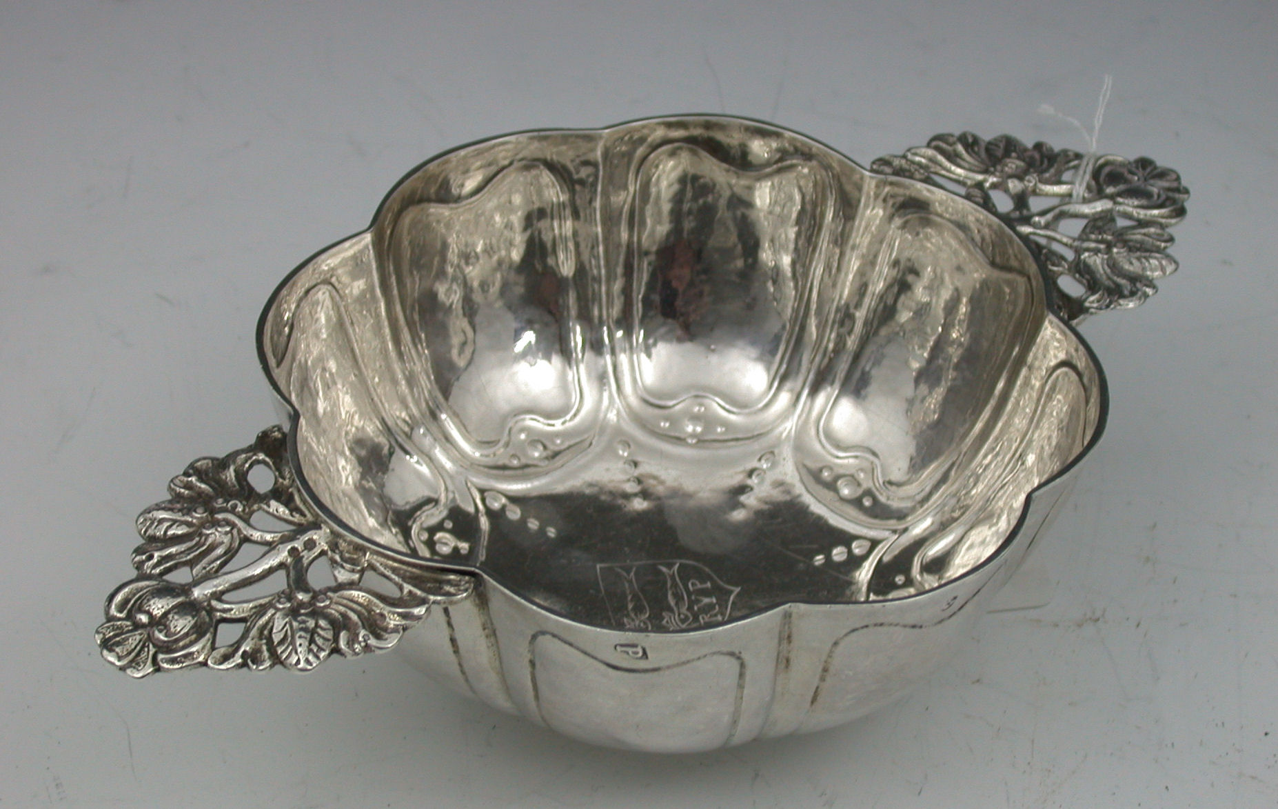 A continental silver porringer,