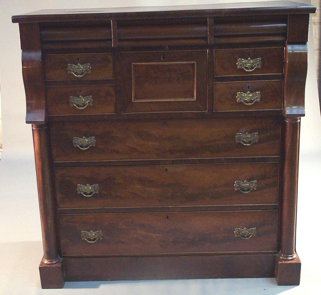 A Victorian mahogany Scottish rectangular chest