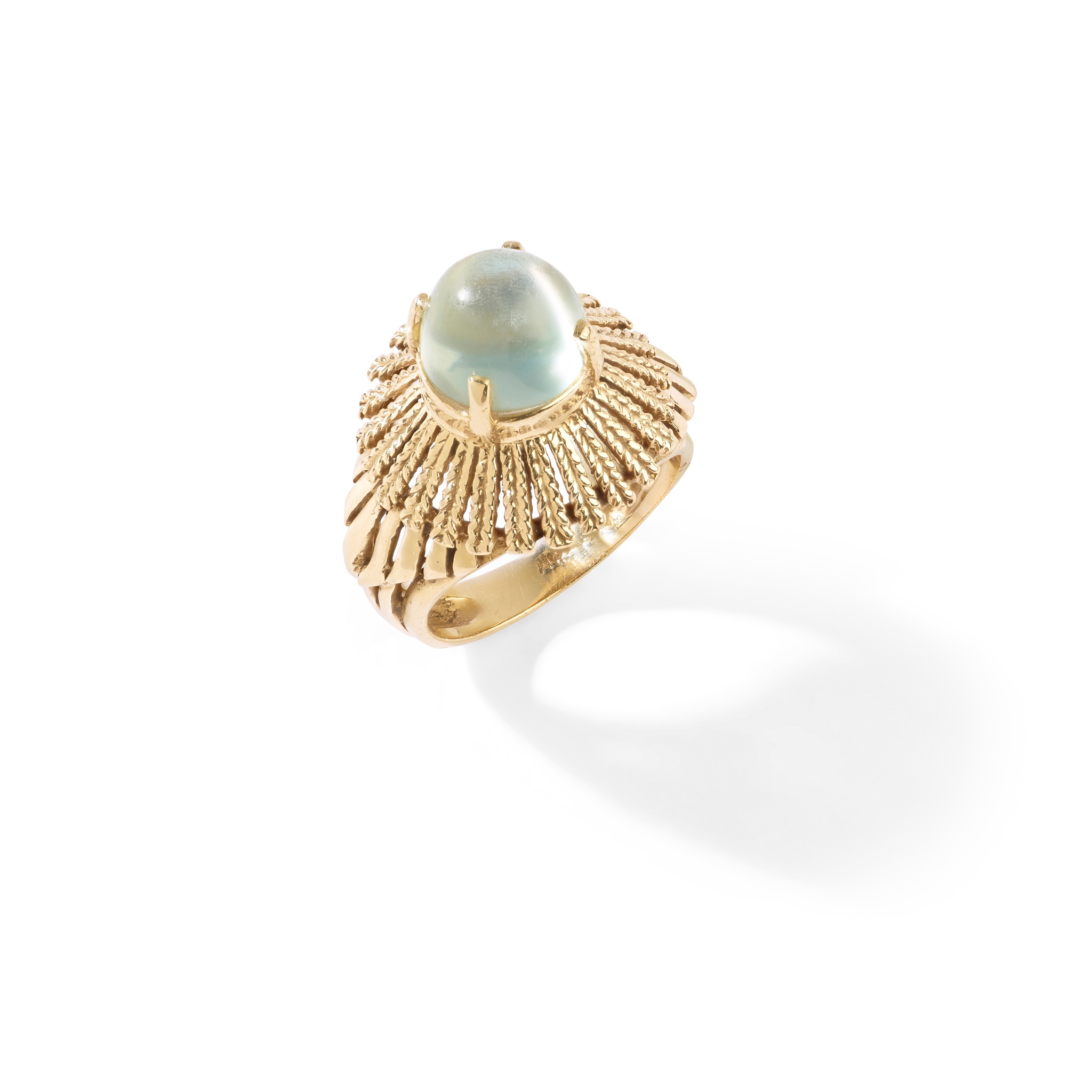 A retro moonstone dress ring