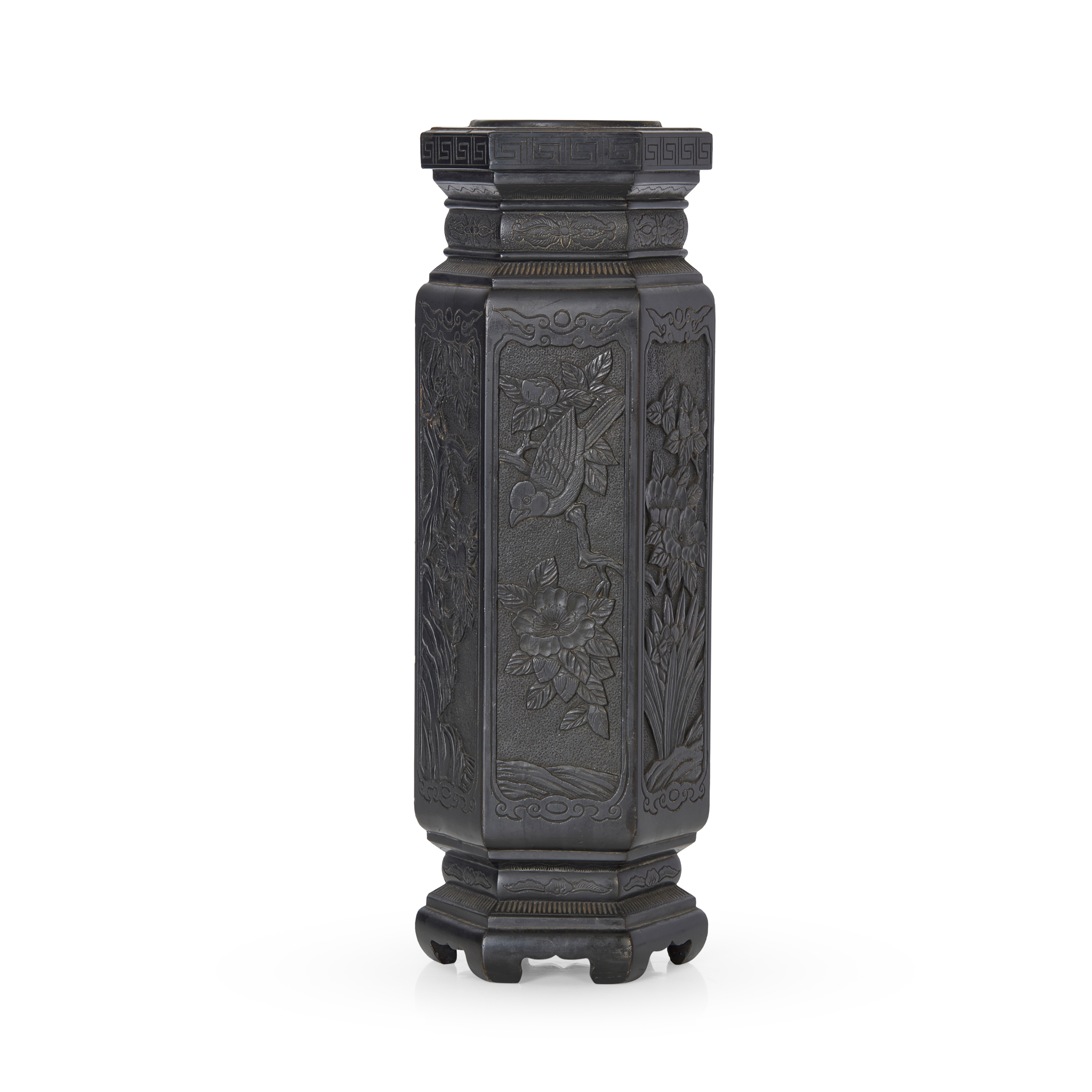 JAPANESE CARVED STONE VASE
