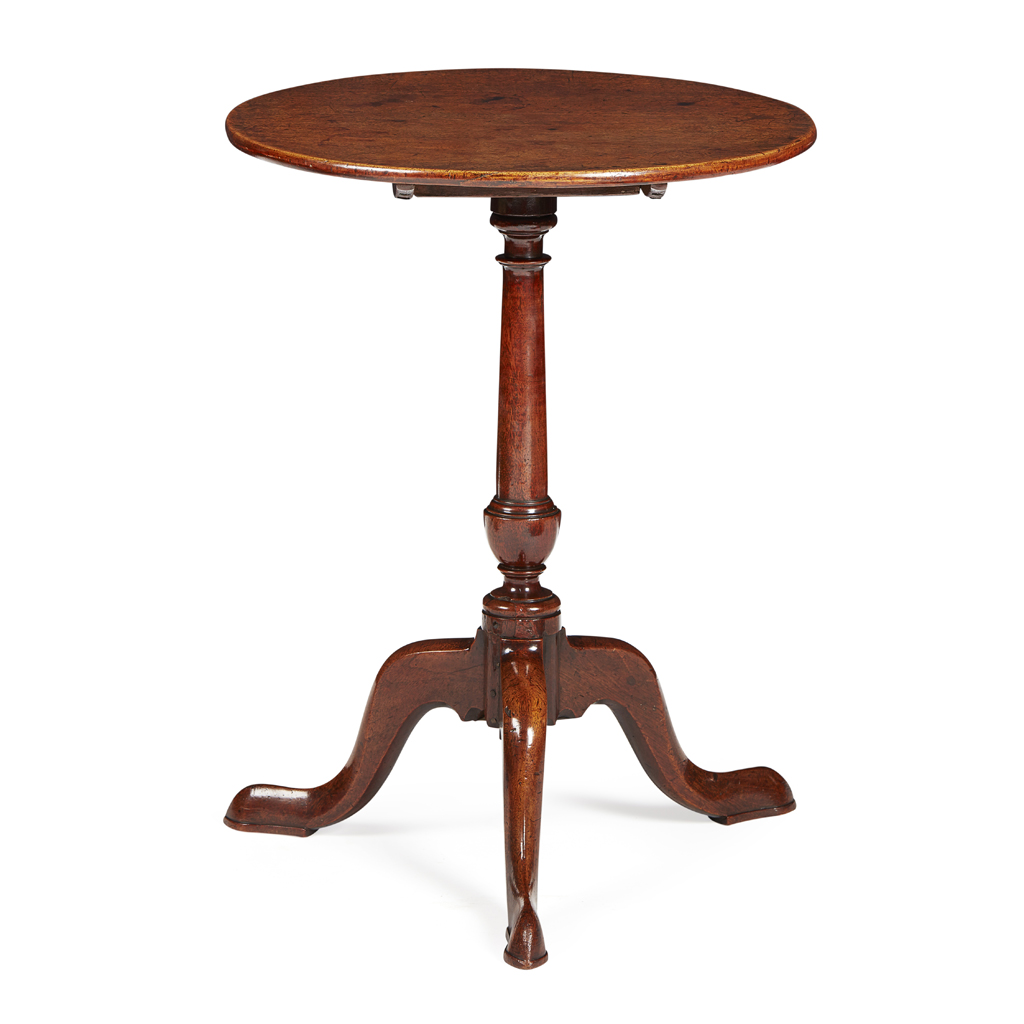 GEORGE III MAHOGANY TILT TOP TRIPOD TABLE