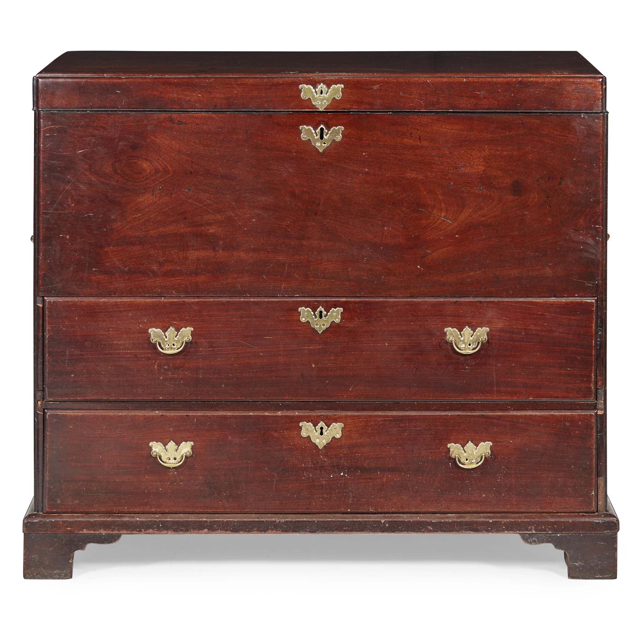 EARLY GEORGE III MAHOGANY MULE OR BLANKET CHEST