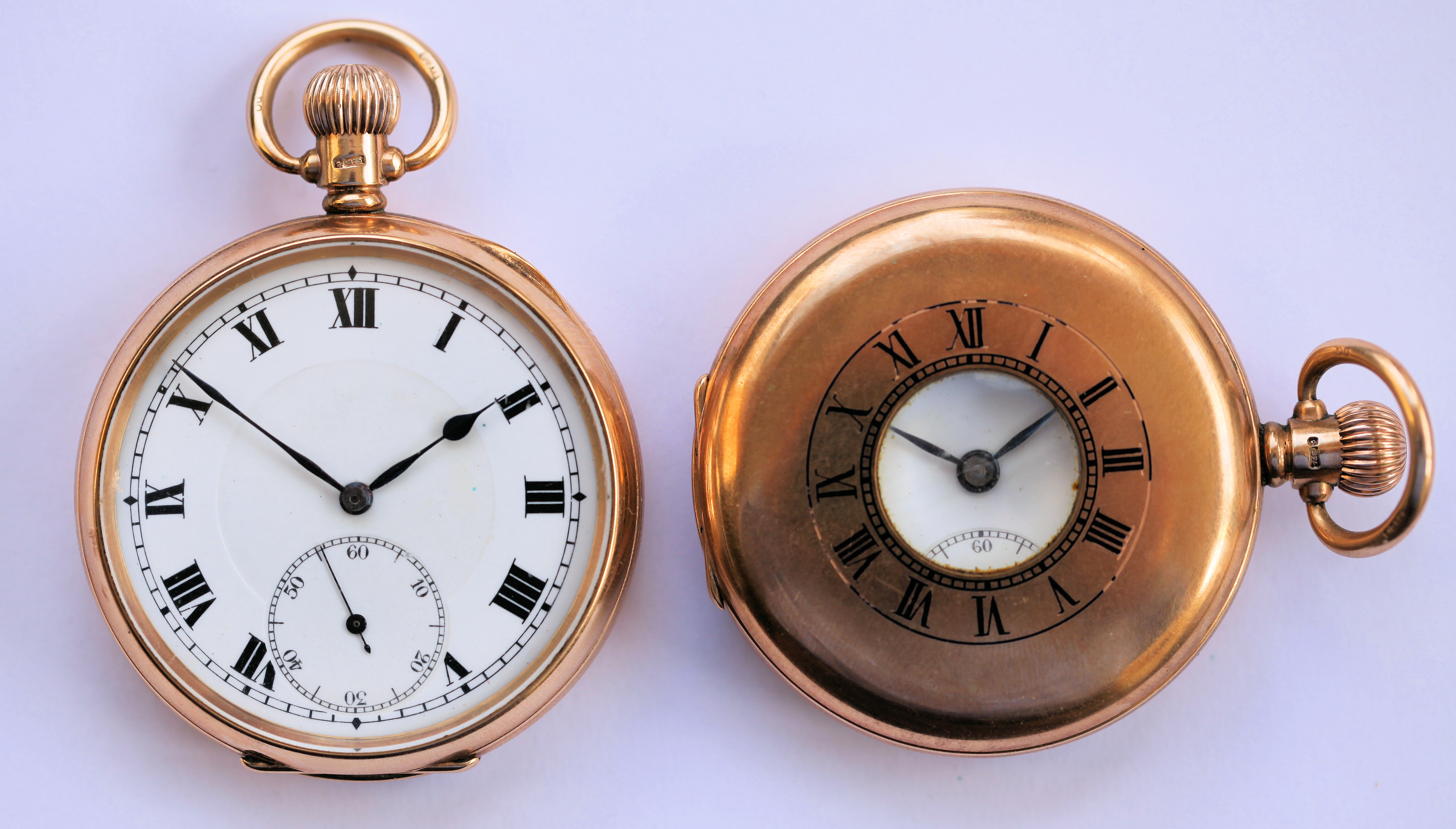 Two gold cased pocket watches to include;