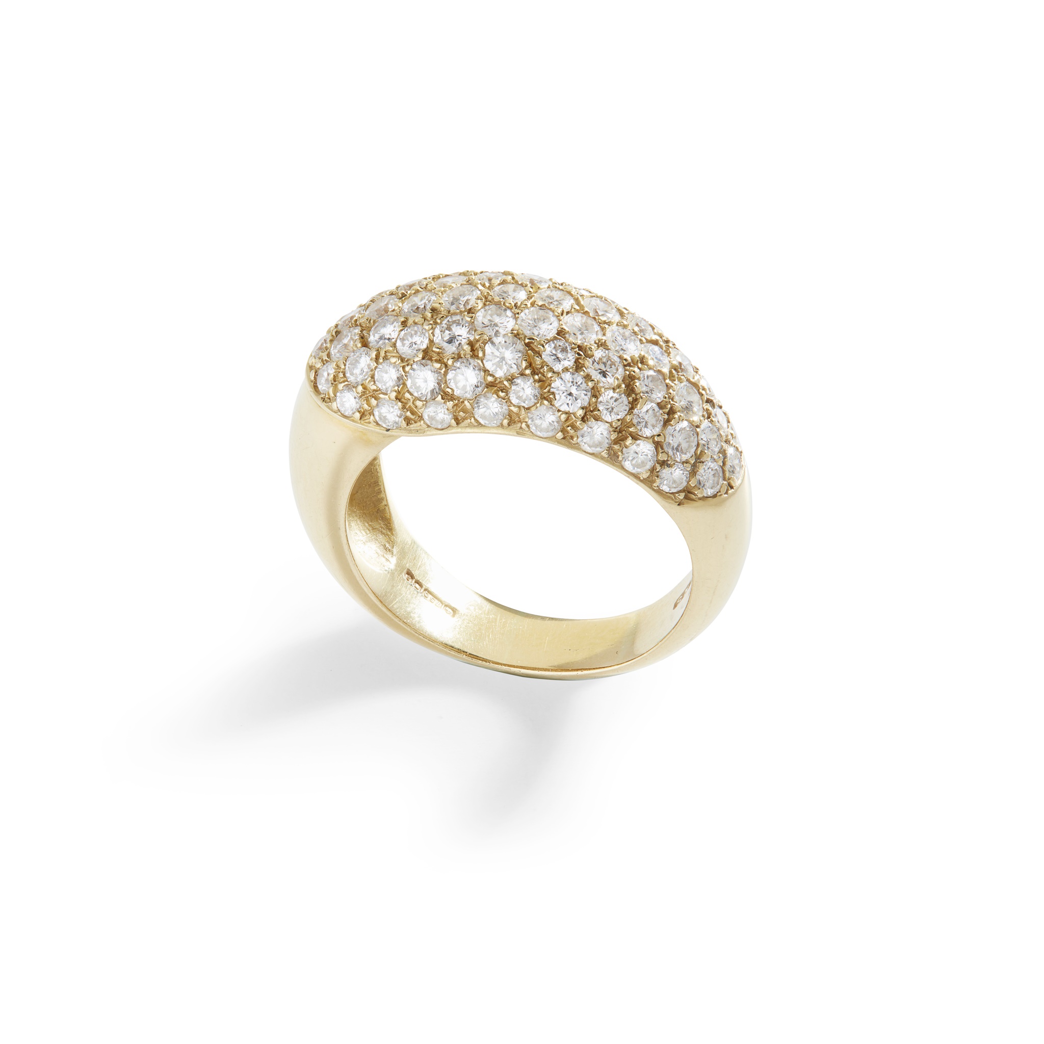 A diamond bombé ring, by Paul Spurgeon