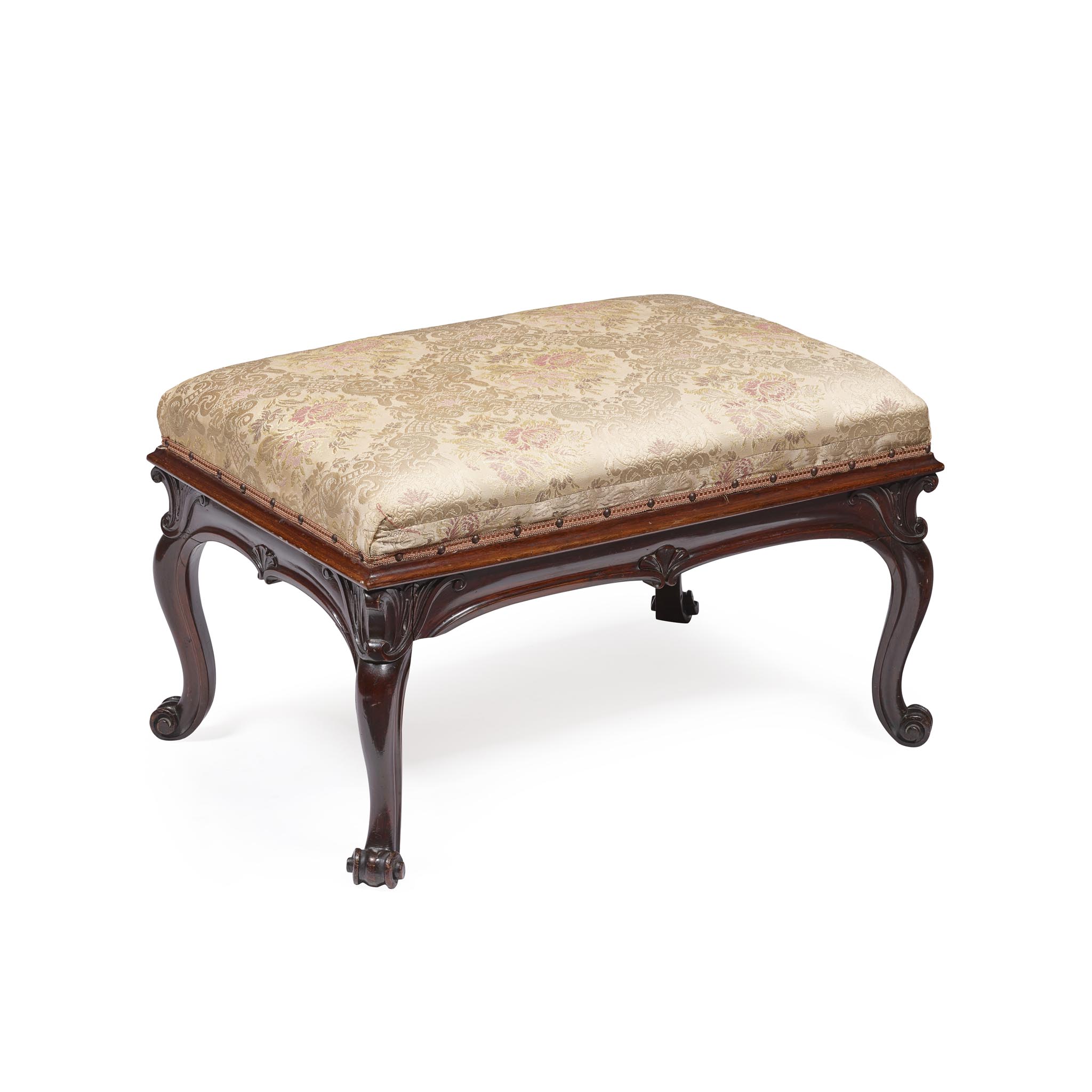 EARLY VICTORIAN ROSEWOOD FOOTSTOOL