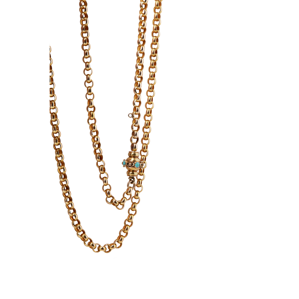 A late 19th century muff chain