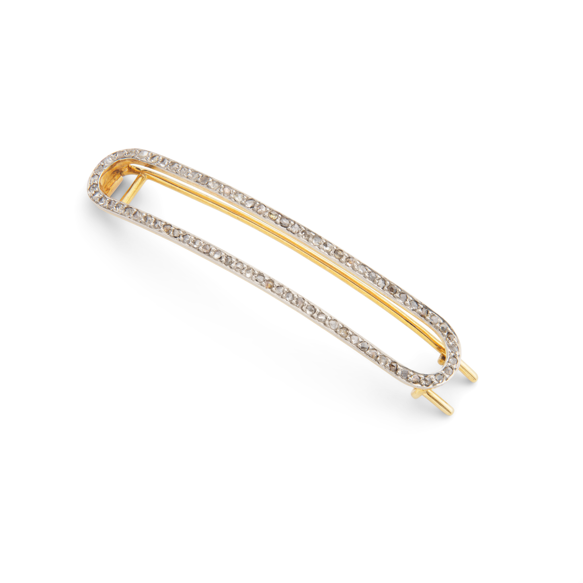 An early 20th century diamond hairclip