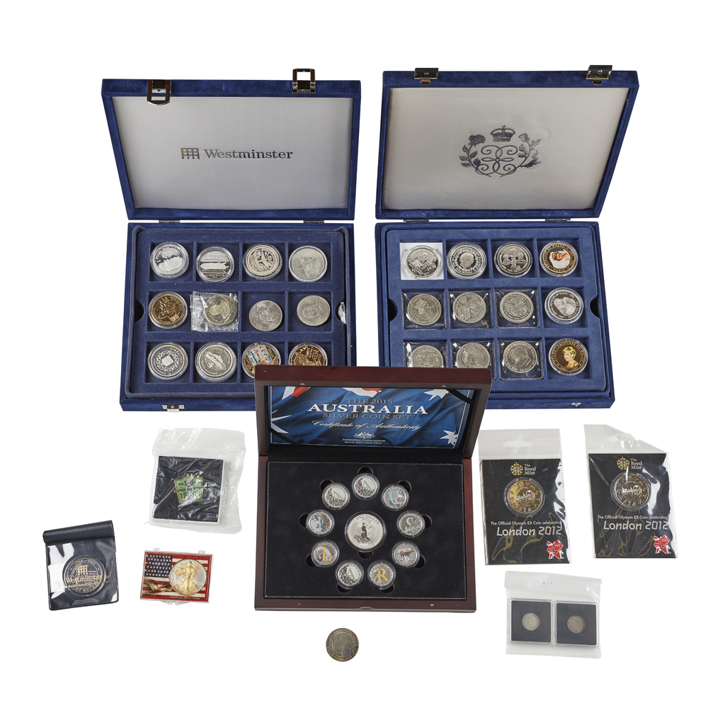 A collection of proof silver and other coins