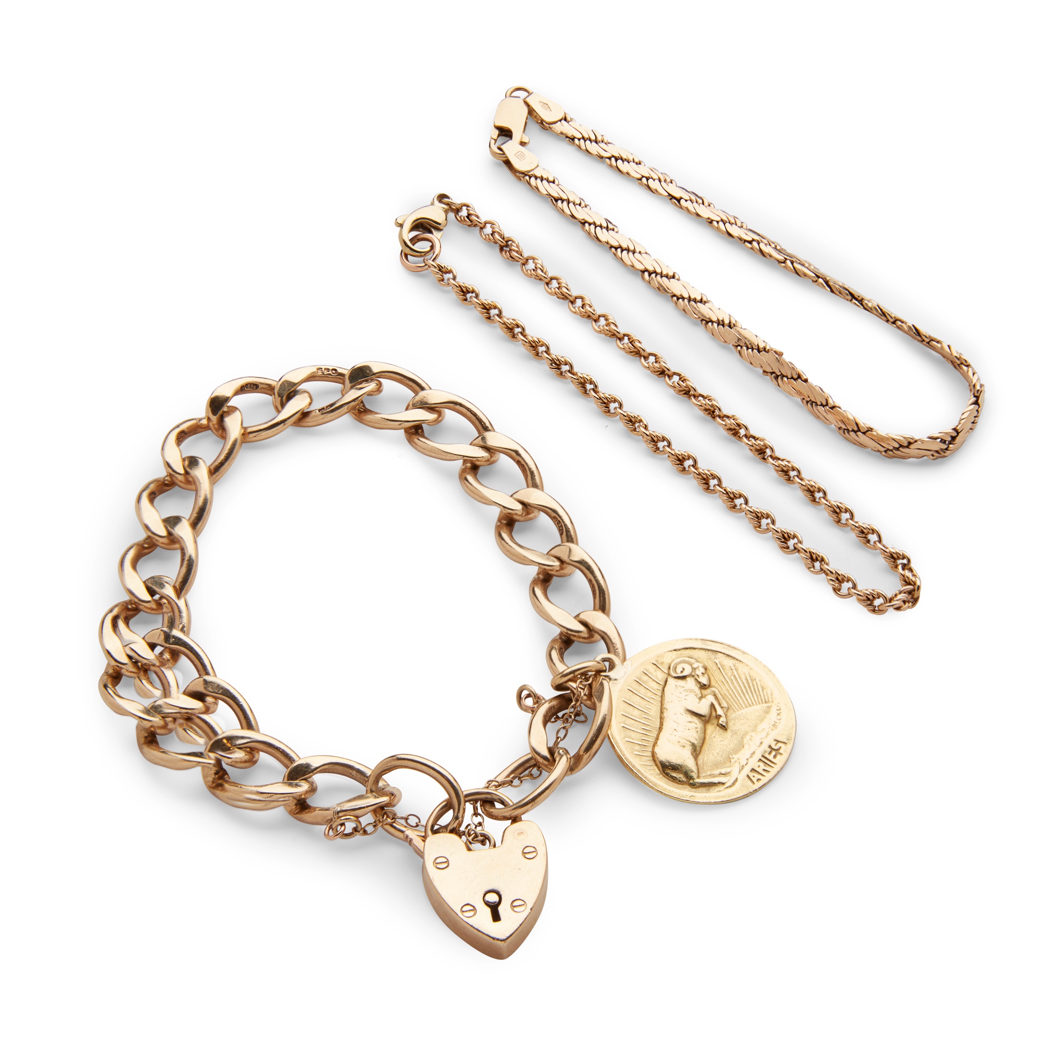 A collection of three bracelets