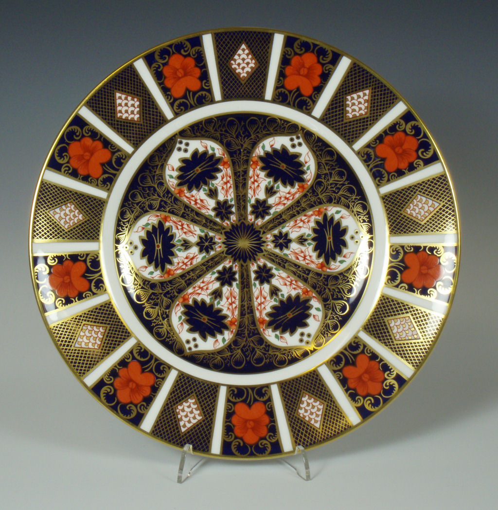 A group of four large Royal Crown Derby 'Old Imari' pattern plates