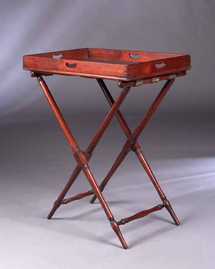 A 19th century mahogany butler's tray