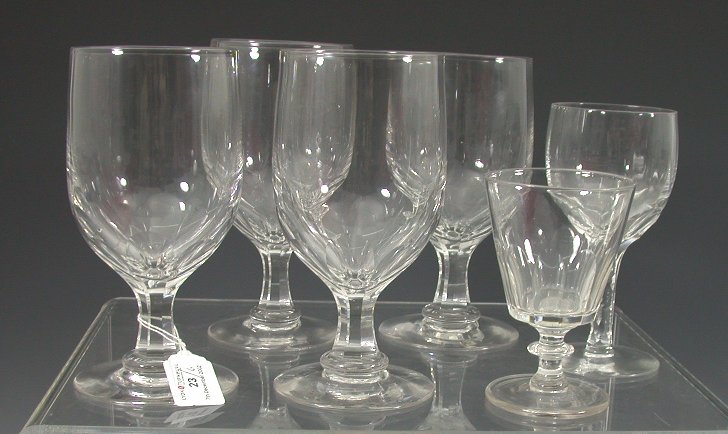 A set of four Victorian glass rummers