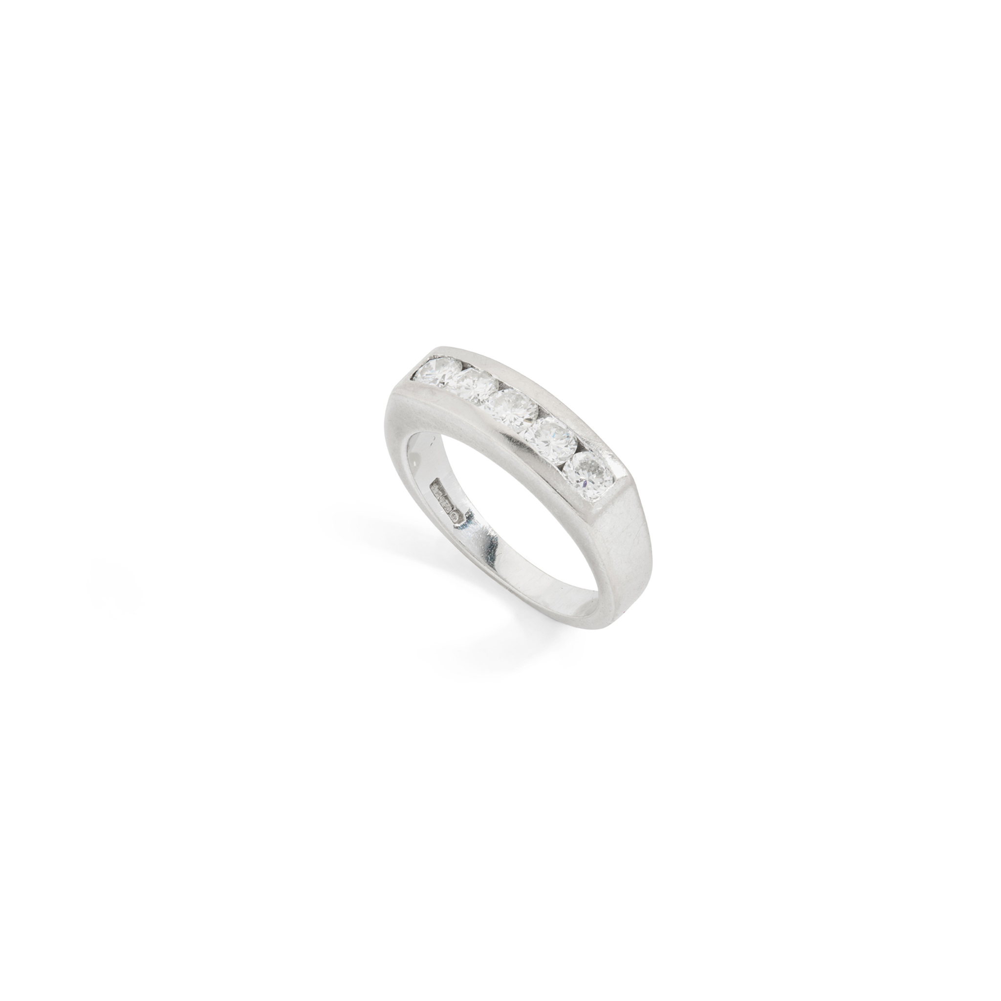 An 18ct gold diamond five-stone ring