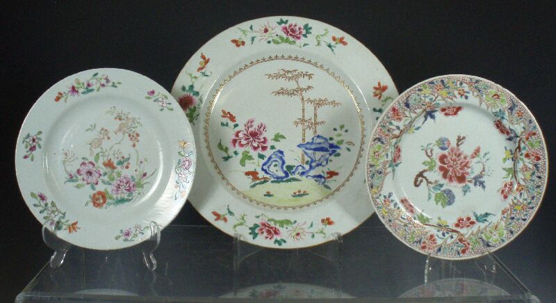 A collection of 19th century Chinese famille rose plates