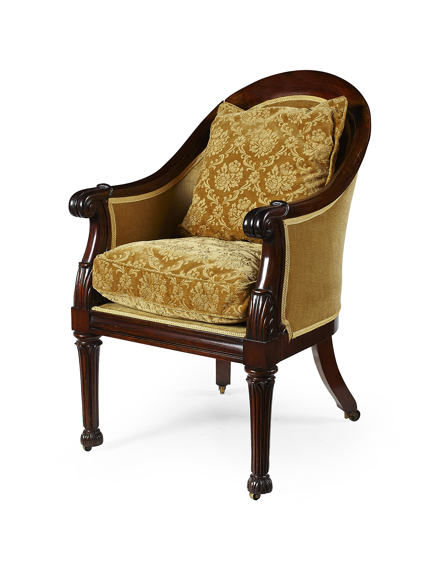 GEORGE IV ROSEWOOD TUB ARMCHAIR