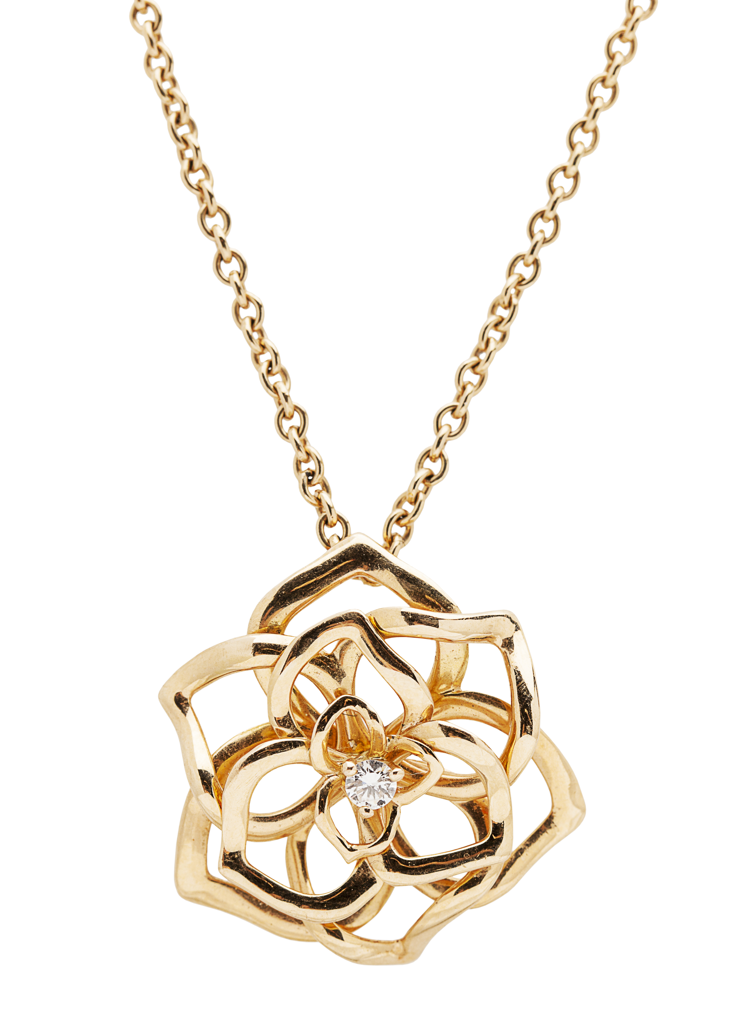 PIAGET - A rose gold pendant and chain