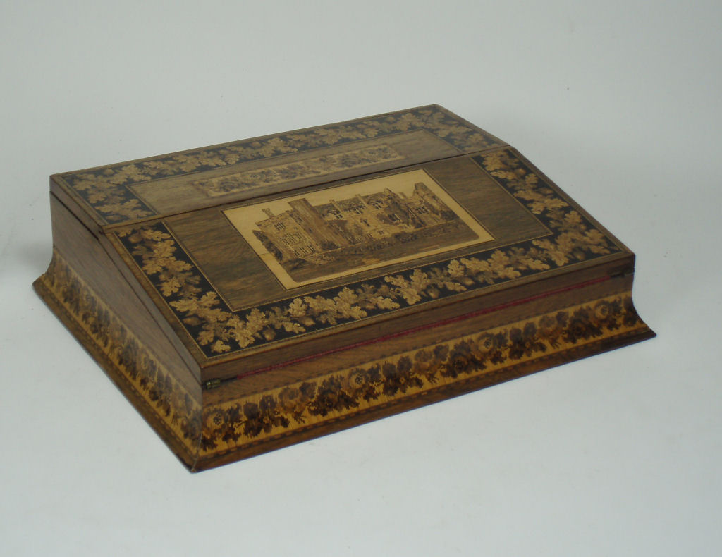 A 19th century tunbridgeware lap desk