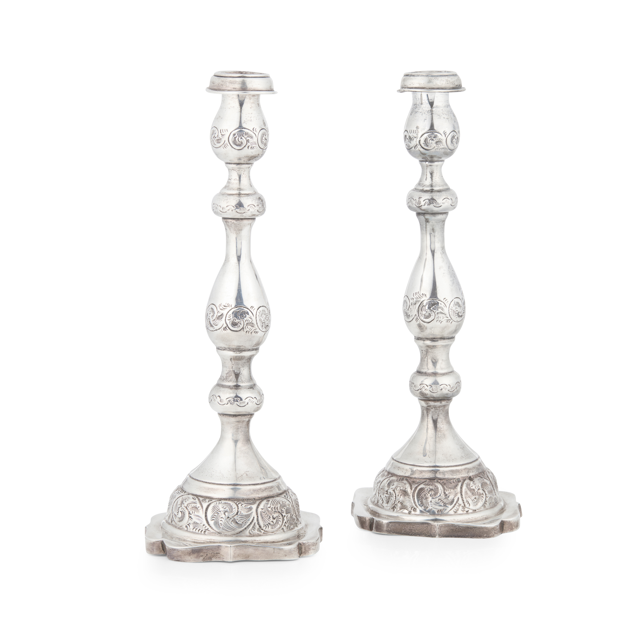 A PAIR OF 1940s CANDLESTICKS