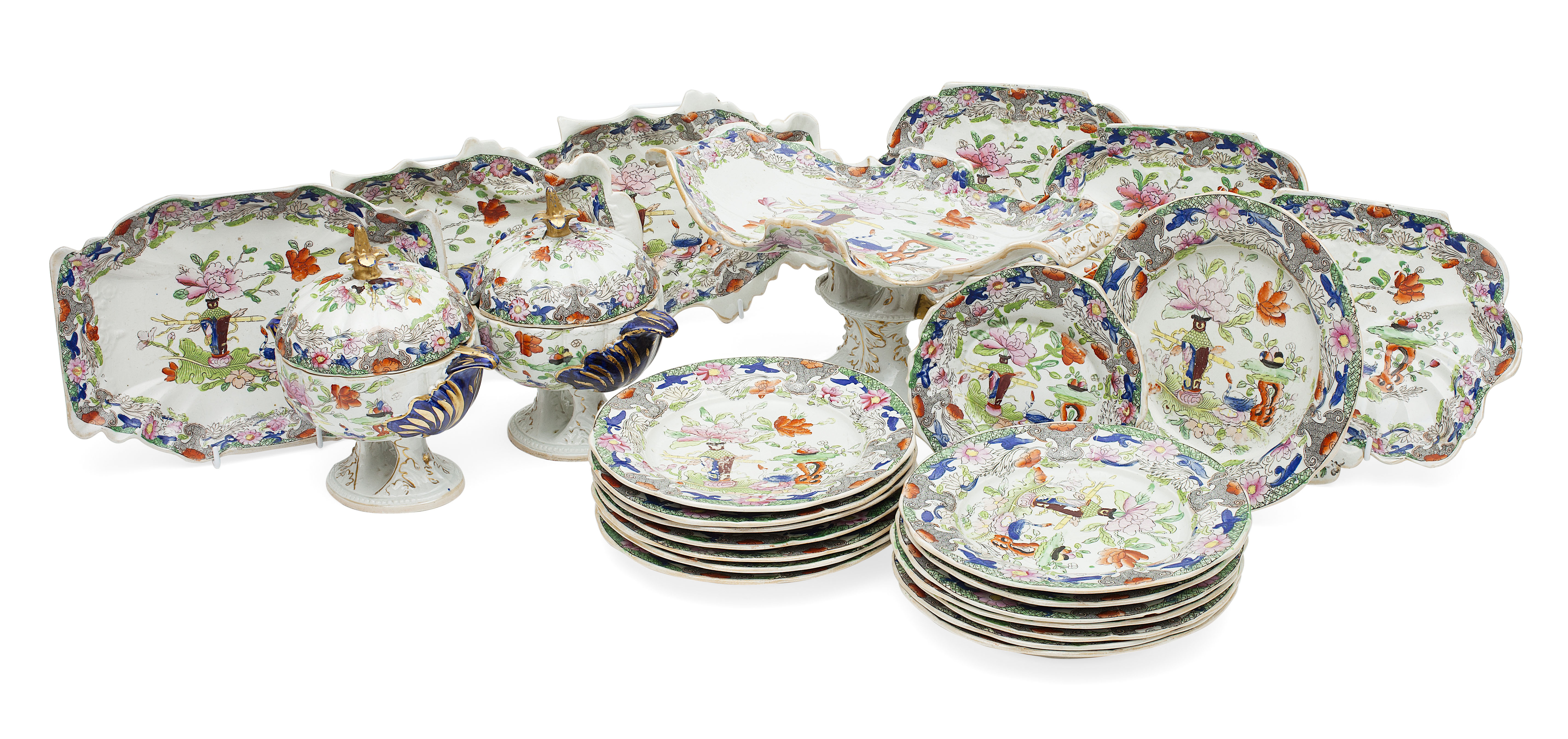 MASON'S IRONSTONE PART DESSERT SERVICE