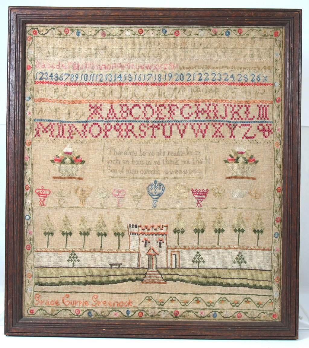 An early/ mid 19th century sampler By Grace Currie Greenock