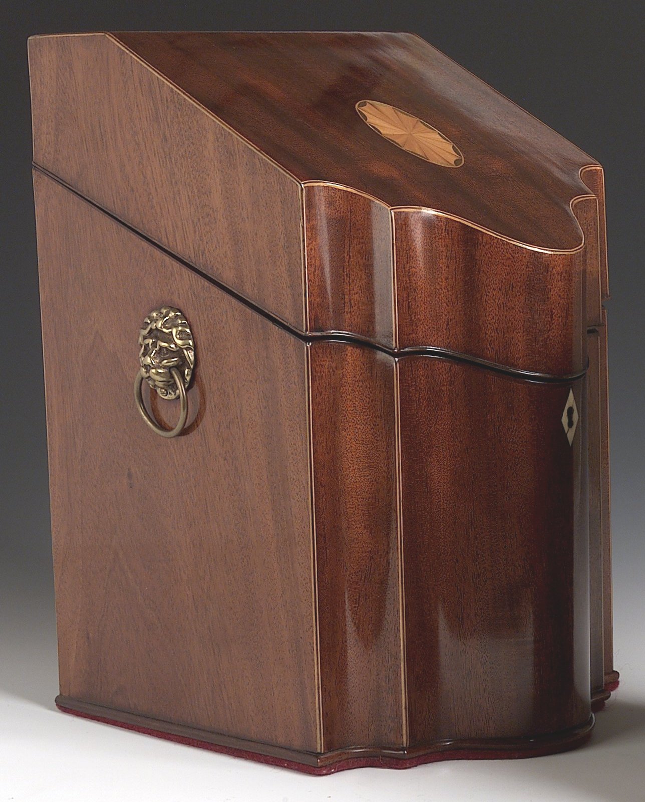 A George III mahogany knife box
