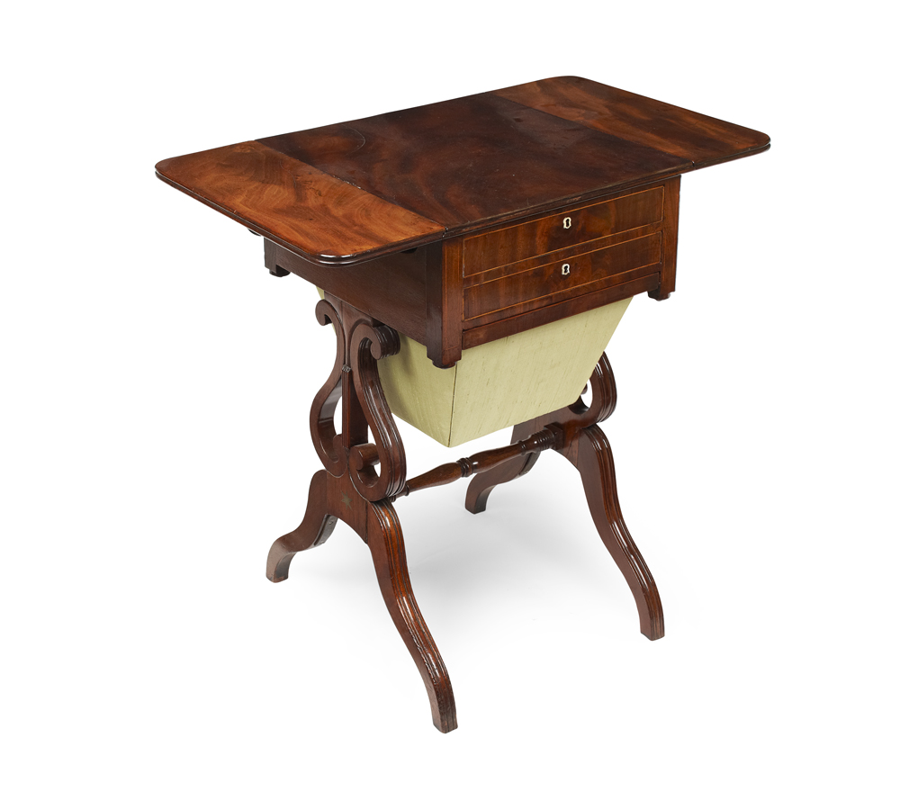 MAHOGANY DROP LEAF WORK TABLE