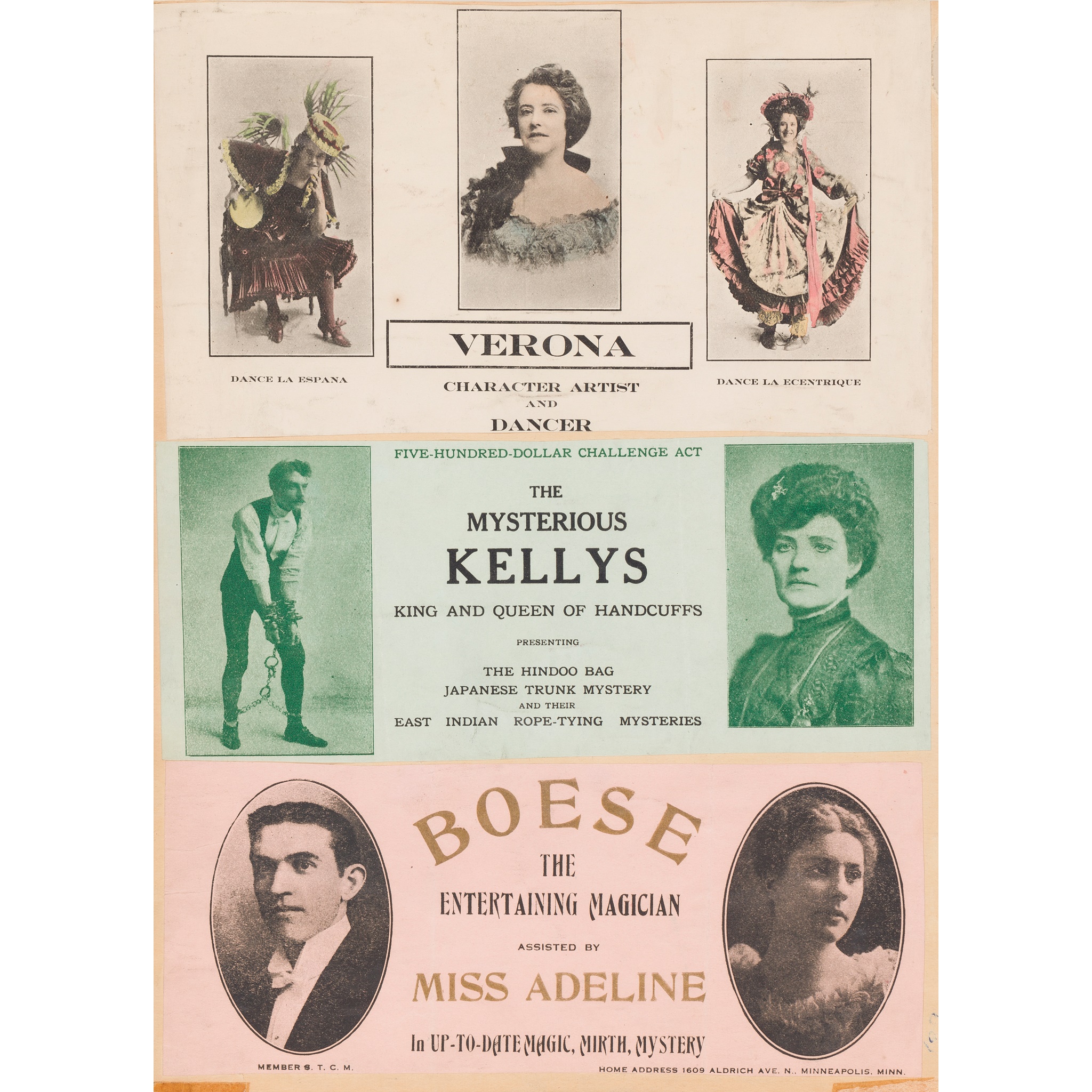 Letterheads of Famous Magicians, mainly American